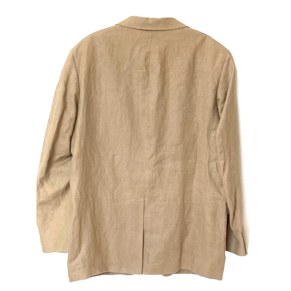 Vtg Polo Ralph Lauren ~  Tan Linen 3-Button Lightweight Blazer/Jacket NEW sz L